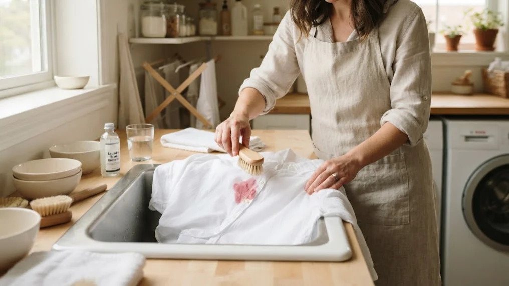 quitar manchas de jugo de la ropa blanca