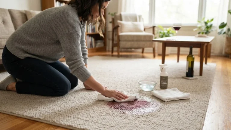 quitar manchas de vino tinto de la alfombra